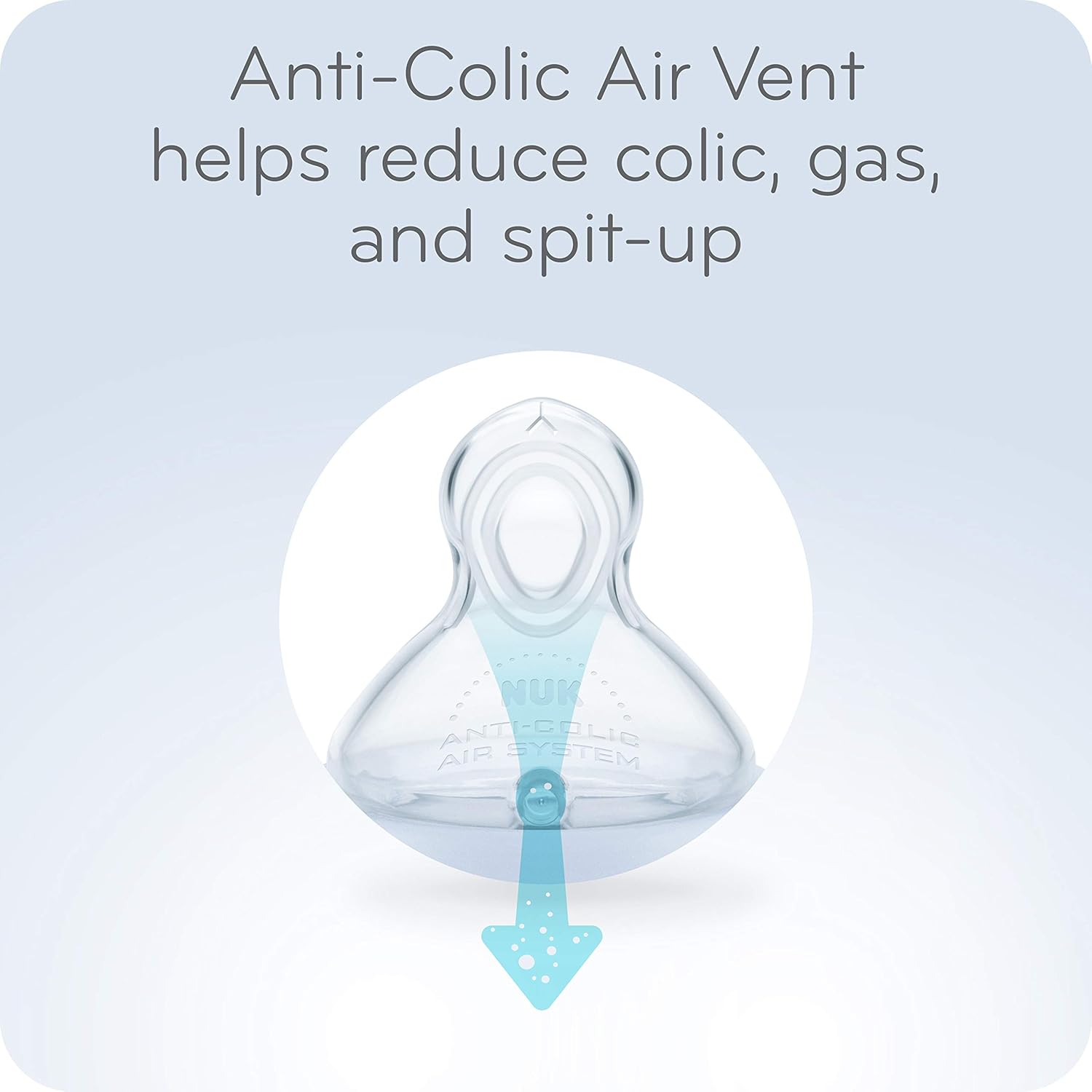 NUK Smooth Flow Anti Colic Baby Bottle, 10 oz, 3 Pack, Elephant