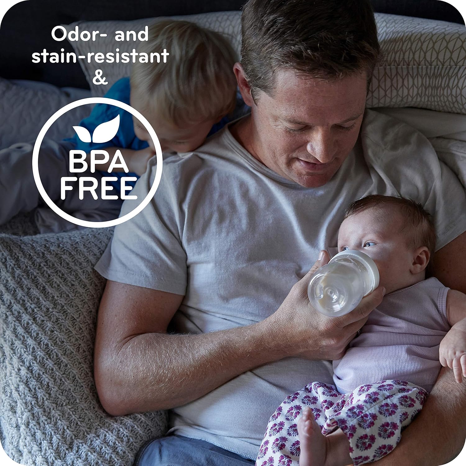 NUK Simply Natural Baby Bottle with SafeTemp, 5 oz, 2 Pack, Pink Hearts