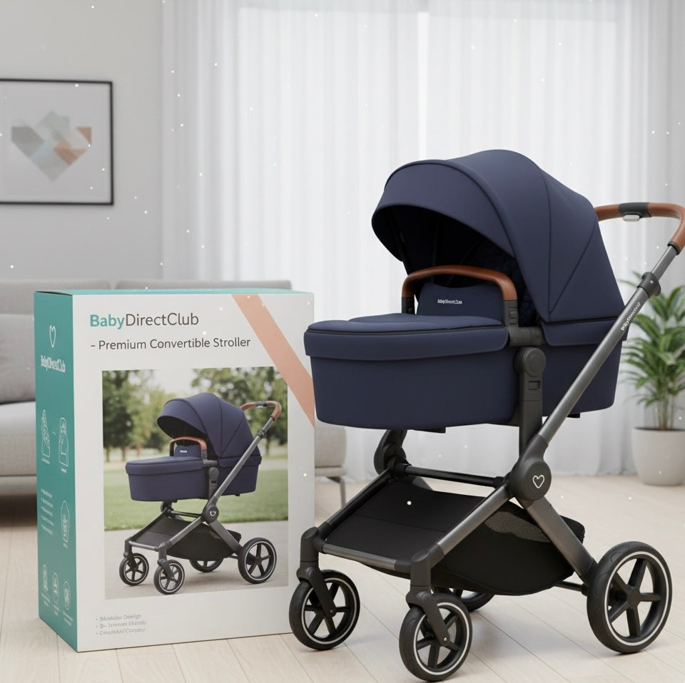 LuxeRide™ Premium Convertible Stroller- Baby Direct Club™ Exclusive