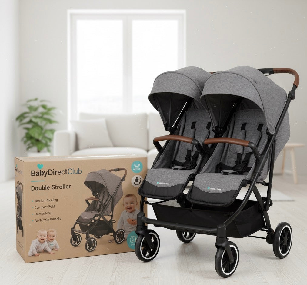 LuxeRide™ Premium Double Stroller- Baby Direct Club™ Exclusive