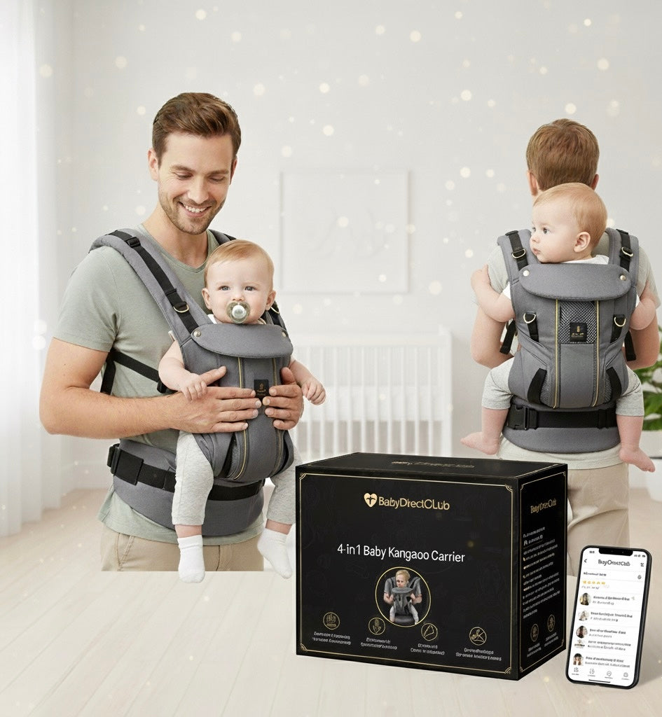 4in1 Baby Kangaroo Carier- Baby Direct Club™ Exclusive