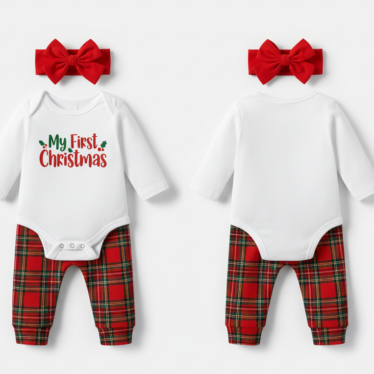 "My First Christmas" Holiday 3-Piece Baby Direct Club™ Outfit Set