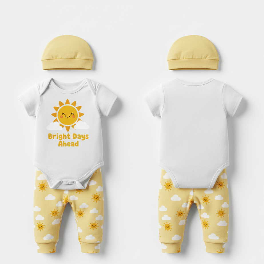 "Bright Days Ahead" Sunny Skies 3-Piece Baby Direct Club™ Outfit Set