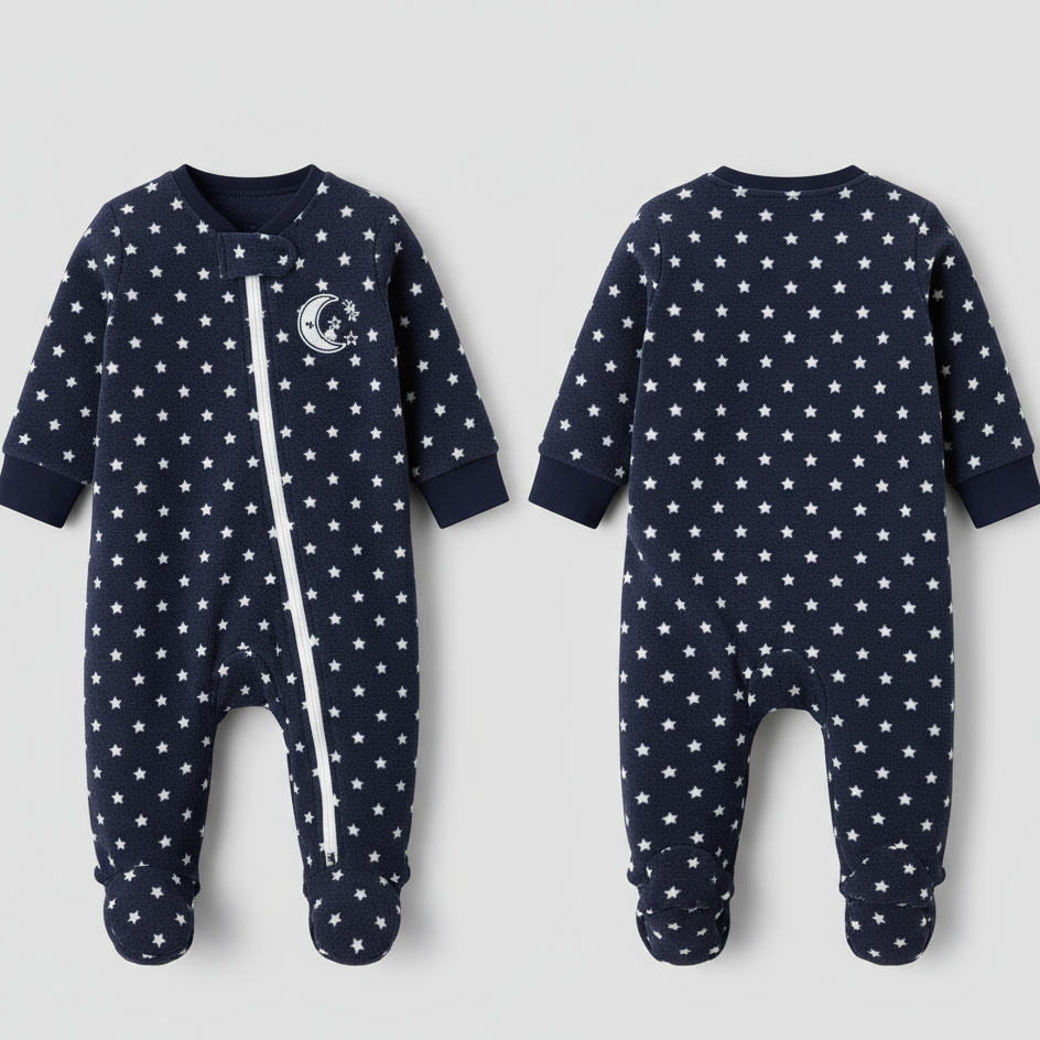 "Starry Night" Fleece Baby Direct Club™ Footed Sleeper